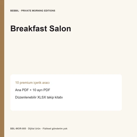 Breakfast Salon ürün ön izlemesi