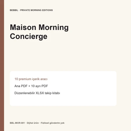 Maison Morning Concierge ürün ön izlemesi