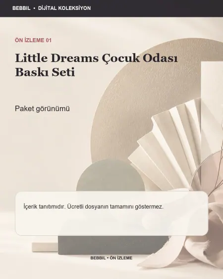 Little Dreams Çocuk Odası Baskı Seti ürün ön izlemesi
