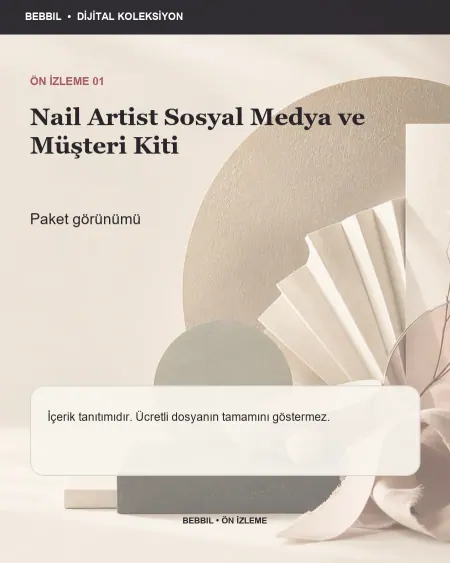 Nail Artist Sosyal Medya ve Müşteri Kiti ürün ön izlemesi