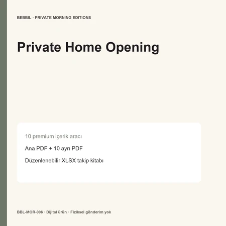 Private Home Opening ürün ön izlemesi