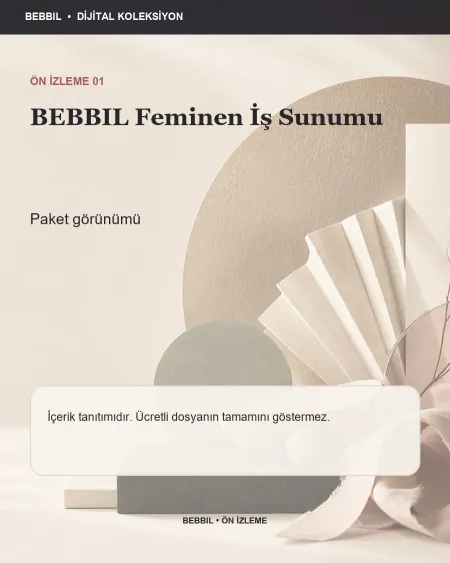 BEBBIL Feminen İş Sunumu ürün ön izlemesi