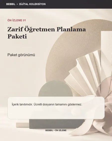 Zarif Öğretmen Planlama Paketi ürün ön izlemesi