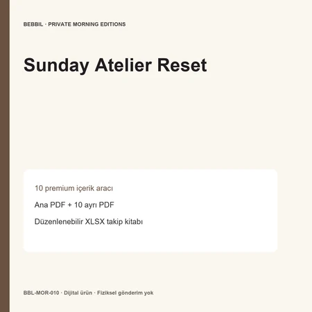 Sunday Atelier Reset ürün ön izlemesi